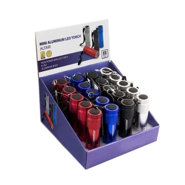 Φακός 9LED ασημί, μαύρο, μπλε, κόκκινο Φακός 9LED ασημί, μαύρο, μπλε, κόκκινο