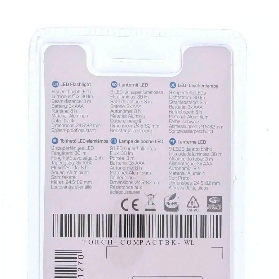 Well Φακός 9 LED Compact μαύρος TORCH-COMPACTBK-WL Well Φακός 9 LED Compact μαύρος TORCH-COMPACTBK-WL