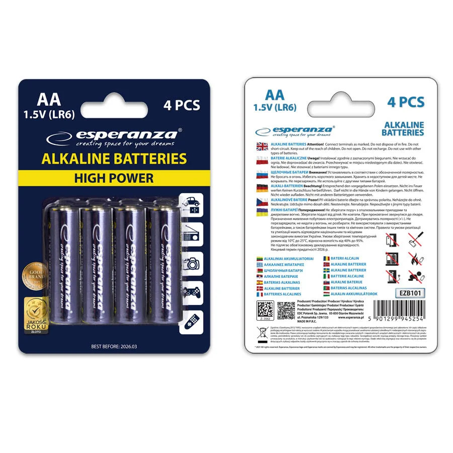 Μπαταρία LR6 AA 4τεμ Αλκαλική EZB101 Μπαταρία LR6 AA 4τεμ Αλκαλική EZB101