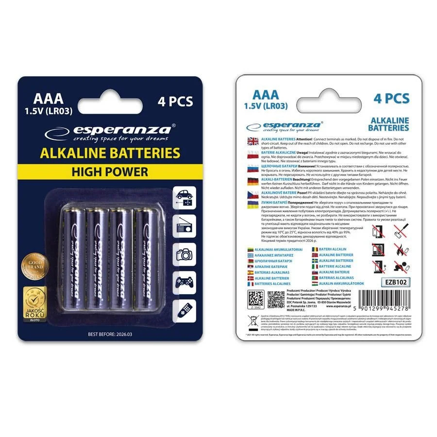 Μπαταρία LR3 AAA 4τεμ Αλκαλική EZB102 Μπαταρία LR3 AAA 4τεμ Αλκαλική EZB102