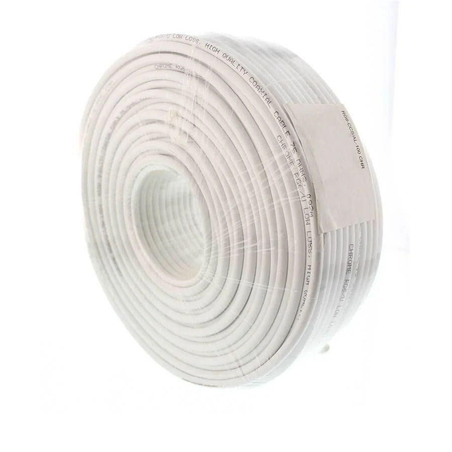 Καλώδιο ομοαξωνικό 100m, 6.5mm, CX-015LC, 75R λευκό Well RG6-CCS/AL-100-CHR Καλώδιο ομοαξωνικό 100m, 6.5mm, CX-015LC, 75R λευκό Well RG6-CCS/AL-100-CHR