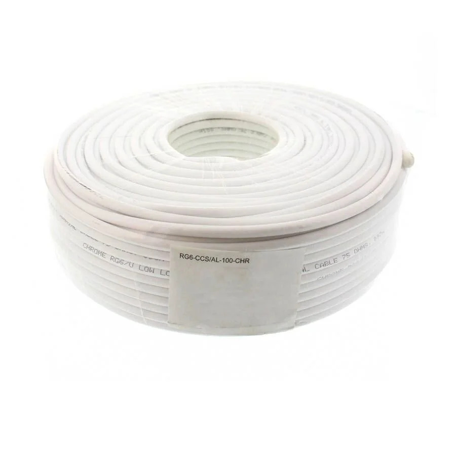 Καλώδιο ομοαξωνικό 100m, 6.5mm, CX-015LC, 75R λευκό Well RG6-CCS/AL-100-CHR Καλώδιο ομοαξωνικό 100m, 6.5mm, CX-015LC, 75R λευκό Well RG6-CCS/AL-100-CHR