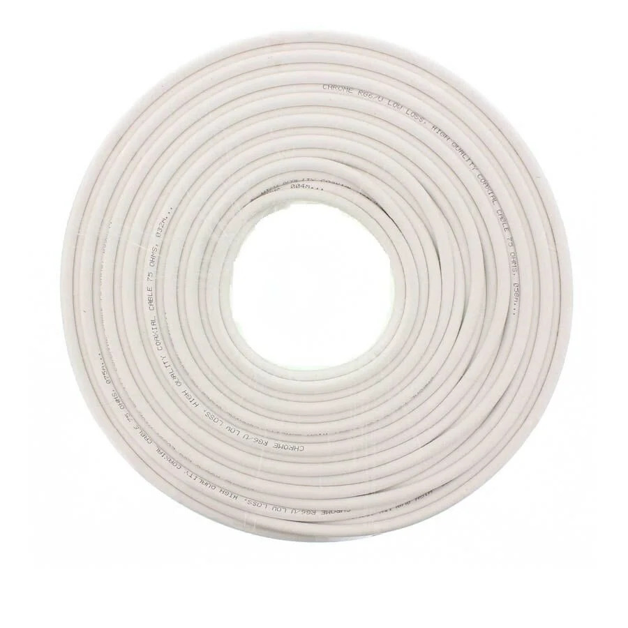 Καλώδιο ομοαξωνικό 100m, 6.5mm, CX-015LC, 75R λευκό Well RG6-CCS/AL-100-CHR Καλώδιο ομοαξωνικό 100m, 6.5mm, CX-015LC, 75R λευκό Well RG6-CCS/AL-100-CHR