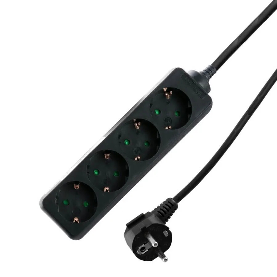 Πολύπριζα 4θ 16A 1M,3g1 μαύρο LS-4B LIME Πολύπριζα 4θ 16A 1M,3g1 μαύρο LS-4B LIME