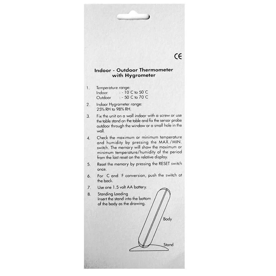 Ψηφιακό Θερμόμετρο Εσωτερικού/Εξωτερικου Χώρου ΤΗ-890 Ψηφιακό Θερμόμετρο Εσωτερικού/Εξωτερικου Χώρου ΤΗ-890