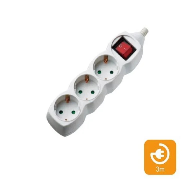 Πολύπριζα 3θ Με Διακόπτη 3M,3g1,5 COM Πολύπριζα 3θ Με Διακόπτη 3M,3g1,5 COM