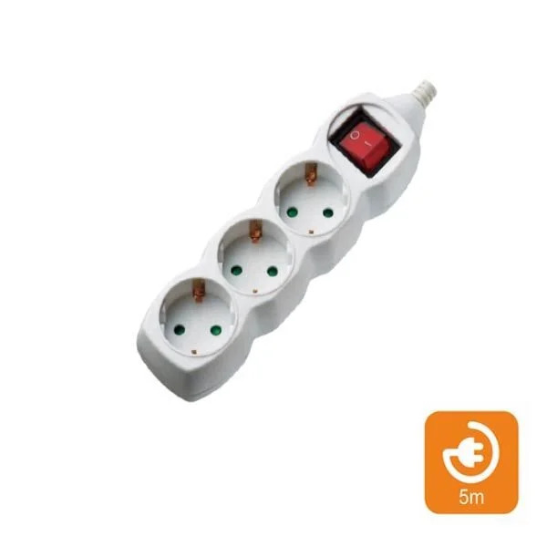 Πολύπριζα 3θ Με Διακόπτη 5M,3g1,5 COM Πολύπριζα 3θ Με Διακόπτη 5M,3g1,5 COM