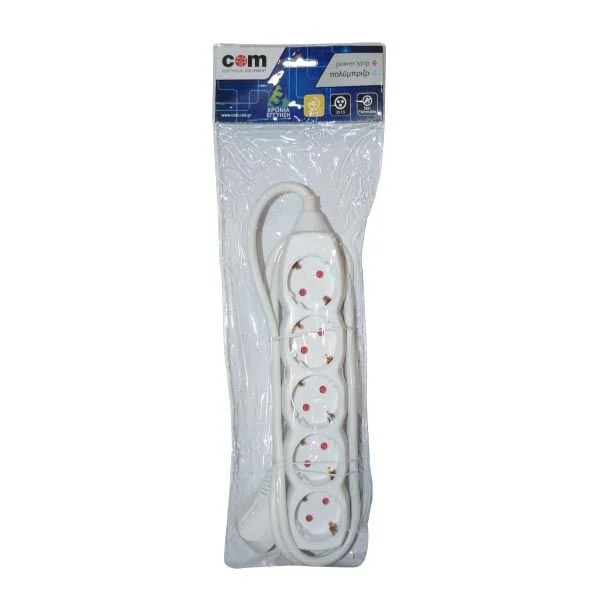 Πολύπριζα 5θ χωρίς Διακόπτη 5M,3g1,5 COM Πολύπριζα 5θ χωρίς Διακόπτη 5M,3g1,5 COM