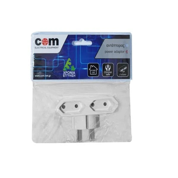 Αντάπτορας Ρεύματος 2x Euro COM Αντάπτορας Ρεύματος 2x Euro COM