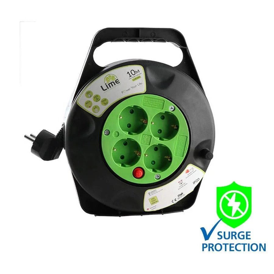 Μπαλαντέζα 10Μ Δαπέδου με 4 Πρίζες & Διακόπτη 16A 3Χ1,5MM με προστασία μαύρο LS-RE10M LIME Μπαλαντέζα 10Μ Δαπέδου με 4 Πρίζες & Διακόπτη 16A 3Χ1,5MM με προστασία μαύρο LS-RE10M LIME