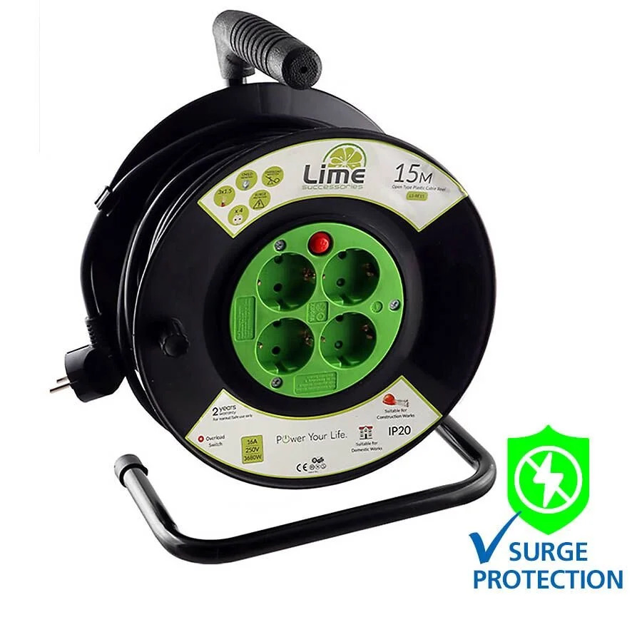 Μπαλαντέζα 15Μ Δαπέδου με 4 Πρίζες & Διακόπτη 16A 3Χ1,5MM με προστασία μαύρο LS-RE15M LIME Μπαλαντέζα 15Μ Δαπέδου με 4 Πρίζες & Διακόπτη 16A 3Χ1,5MM με προστασία μαύρο LS-RE15M LIME