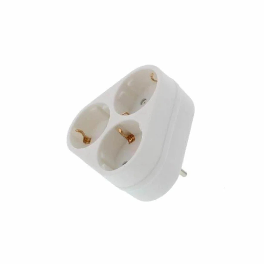 Αντάπτορας Ρεύματος 3xΣούκο Well ELAD-3SH/02-WL Αντάπτορας Ρεύματος 3xΣούκο Well ELAD-3SH/02-WL