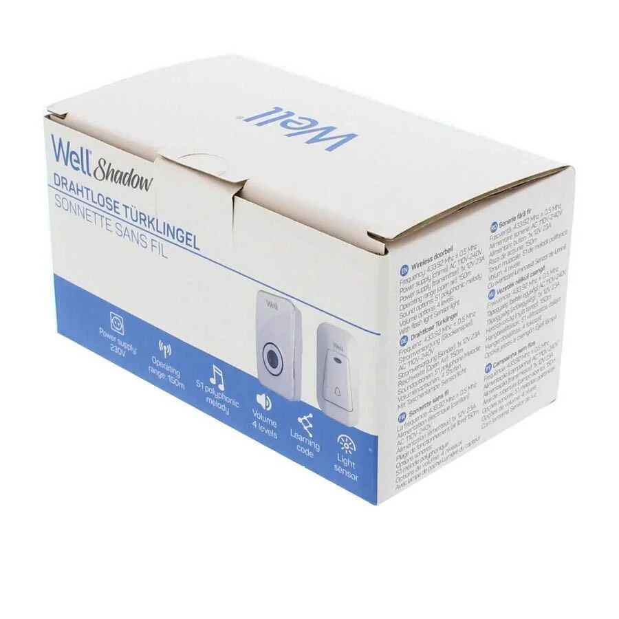Κουδούνι ασύρματο πόρτας AC/DC 51 μελωδιών SHADOW-Well DOORBELL-SHADOW-WL Κουδούνι ασύρματο πόρτας AC/DC 51 μελωδιών SHADOW-Well DOORBELL-SHADOW-WL