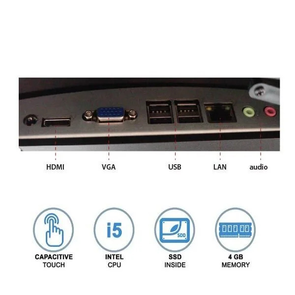 Σύστημα POS Multi tousch 15 Intel i5 Dual-Core/4GB DDR3/128GB SSD Σύστημα POS Multi tousch 15 Intel i5 Dual-Core/4GB DDR3/128GB SSD