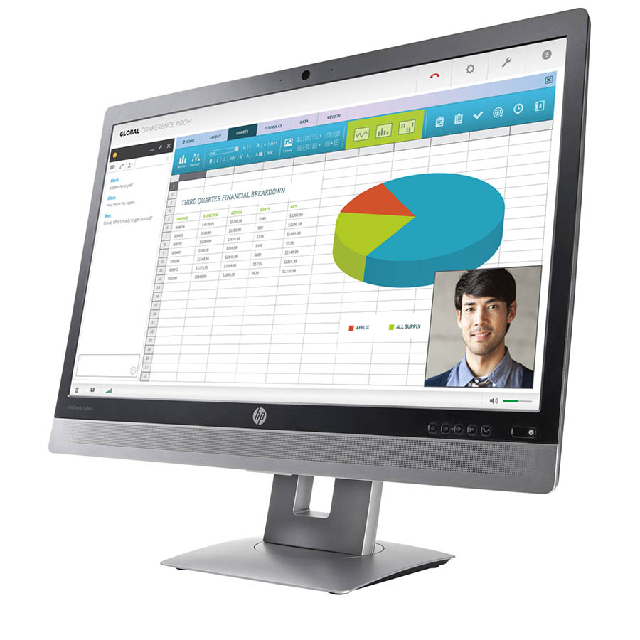 Used Monitor EliteDisplay E240c IPS LED/HP/24``FHD/w/Camera/1920x1080/Wide/Black/w/Speakers/D-SUB & Used Monitor EliteDisplay E240c IPS LED/HP/24``FHD/w/Camera/1920x1080/Wide/Black/w/Speakers/D-SUB &