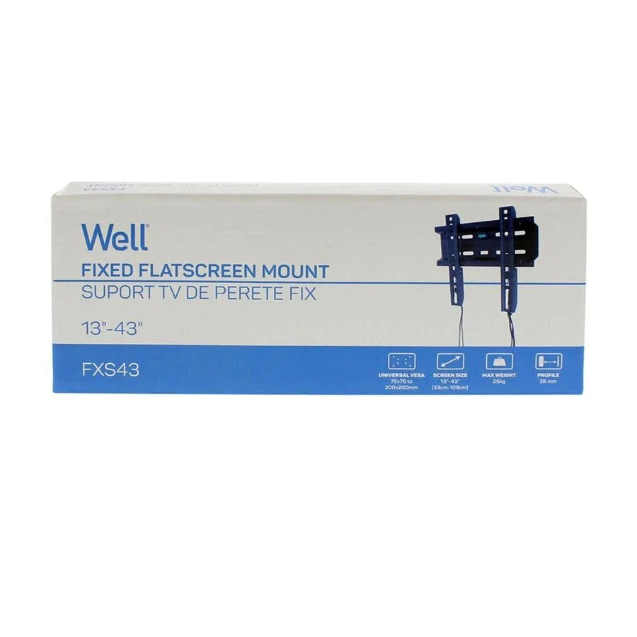 Βάση TV Well 13"- 43" Σταθερή με κορδόνι TVS-LCD-FXS43-WL Βάση TV Well 13"- 43" Σταθερή με κορδόνι TVS-LCD-FXS43-WL