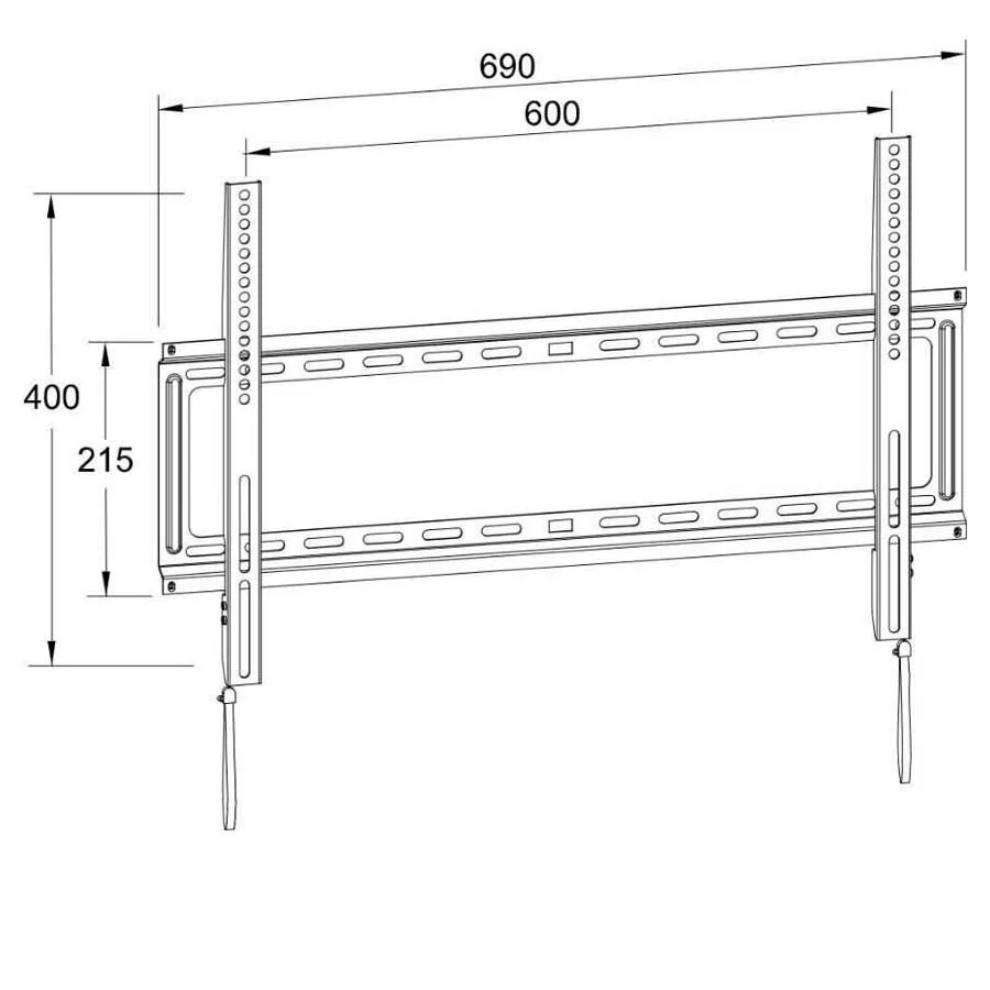 Βάση TV Well 32"- 80" Σταθερή με κορδόνι TVS-LCD-FXS80-WL Βάση TV Well 32"- 80" Σταθερή με κορδόνι TVS-LCD-FXS80-WL