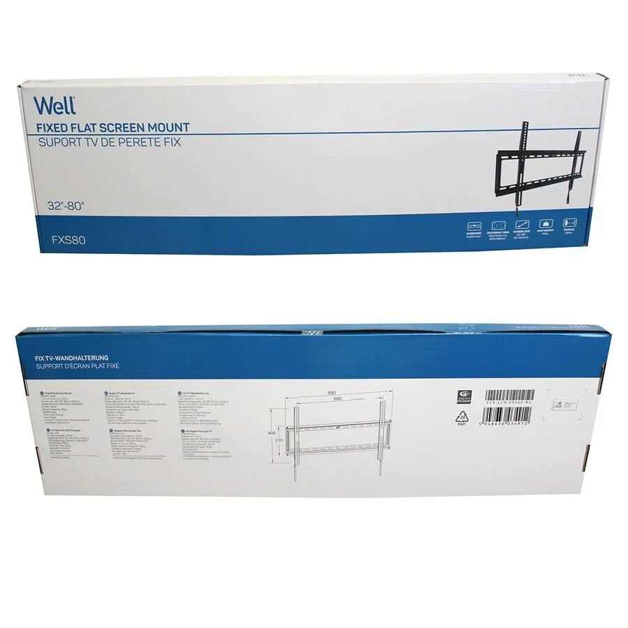 Βάση TV Well 32"- 80" Σταθερή με κορδόνι TVS-LCD-FXS80-WL Βάση TV Well 32"- 80" Σταθερή με κορδόνι TVS-LCD-FXS80-WL