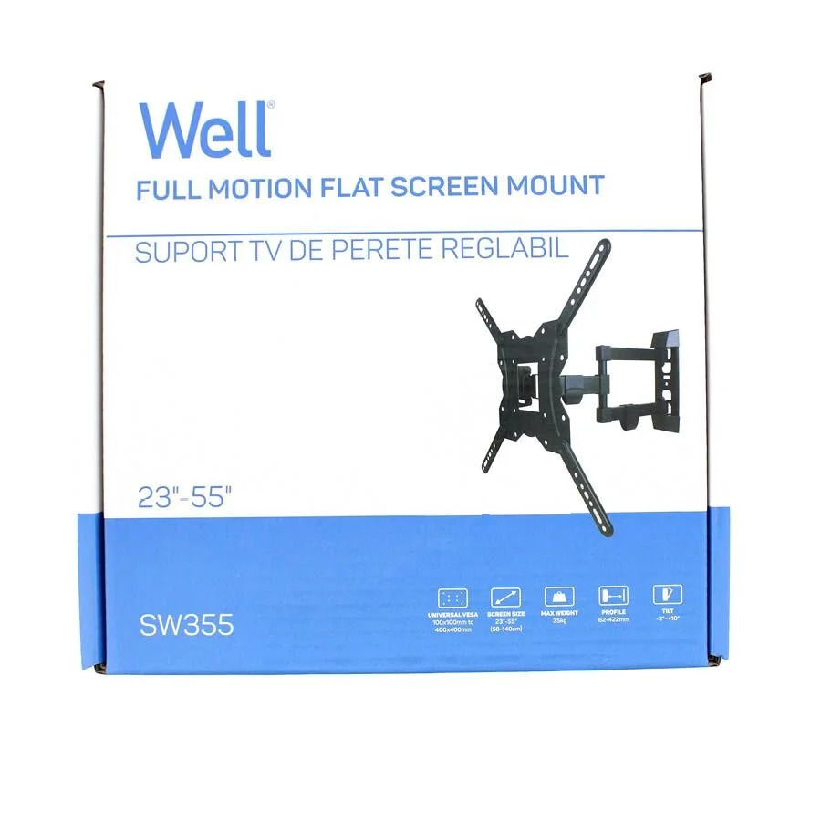Βάση TV Well 23" - 55" με διπλό βραχίωνα Ρυθμιζόμενη TVS-LCD-SW355-WL Βάση TV Well 23" - 55" με διπλό βραχίωνα Ρυθμιζόμενη TVS-LCD-SW355-WL