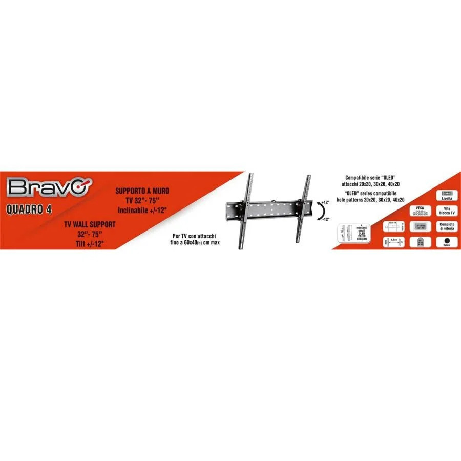 Βάση TV Bravo 32"- 82" Ρυθμιζόμενη Quadro 4 Βάση TV Bravo 32"- 82" Ρυθμιζόμενη Quadro 4