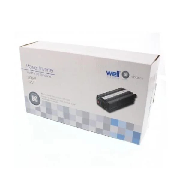 POWER INVERTER 600W Well 12V DC TO 220V AC PSUP-INV/U-12V600W/02-WL POWER INVERTER 600W Well 12V DC TO 220V AC PSUP-INV/U-12V600W/02-WL