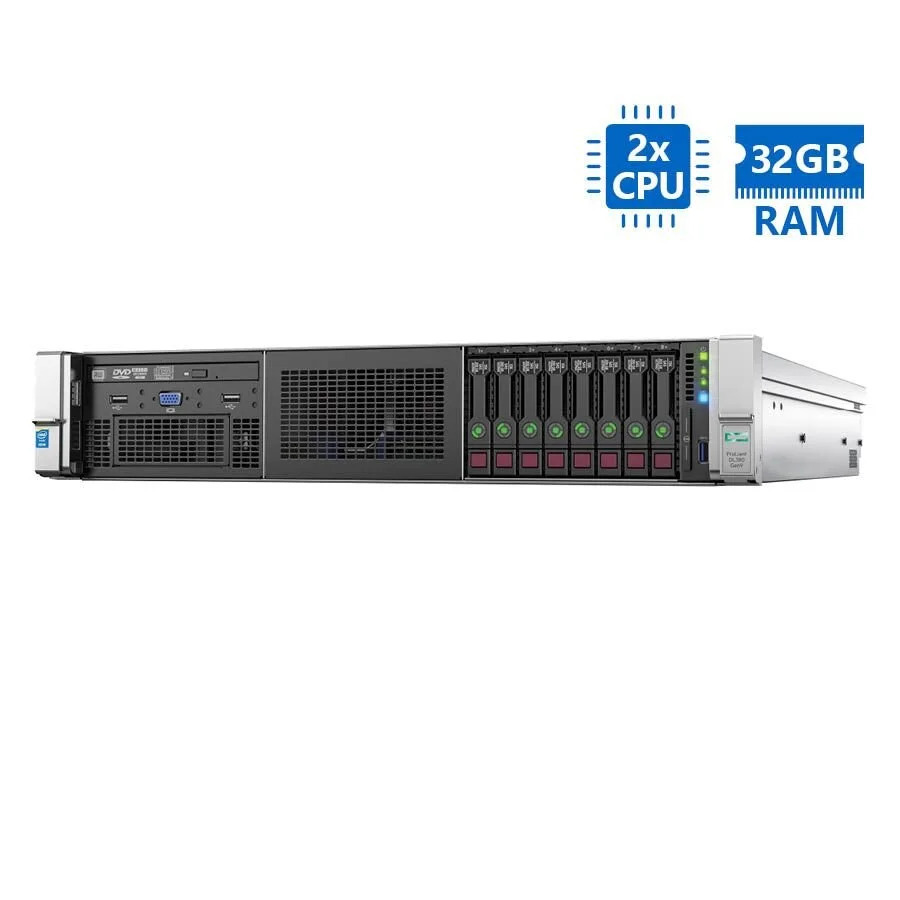 Refurbished Server HP DL380 G9 R2U 2xE5-2630v3/32GB DDR4/No HDD/16xSFF/2xPSU/DVD/P440ar-2GB Refurbished Server HP DL380 G9 R2U 2xE5-2630v3/32GB DDR4/No HDD/16xSFF/2xPSU/DVD/P440ar-2GB