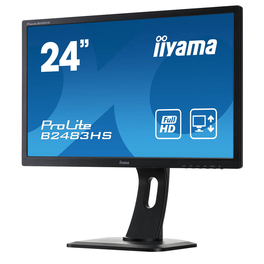 Used (A-) Monitor B2483H LED/Iiyama/24”FHD/1920x1080/Wide/Black/w/Speakers/Grade A-/D-SUB & DVI-D & Used (A-) Monitor B2483H LED/Iiyama/24”FHD/1920x1080/Wide/Black/w/Speakers/Grade A-/D-SUB & DVI-D &