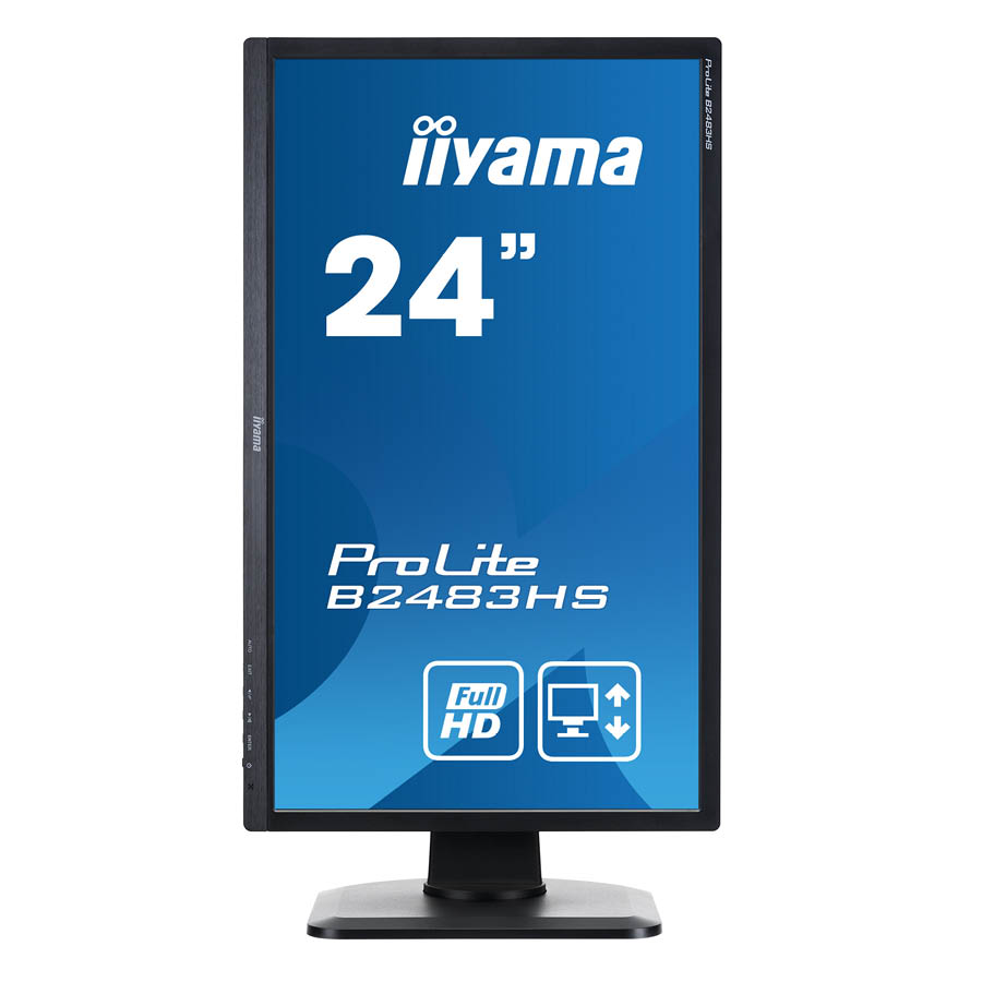 Used (A-) Monitor B2483H LED/Iiyama/24”FHD/1920x1080/Wide/Black/w/Speakers/Grade A-/D-SUB & DVI-D & Used (A-) Monitor B2483H LED/Iiyama/24”FHD/1920x1080/Wide/Black/w/Speakers/Grade A-/D-SUB & DVI-D &