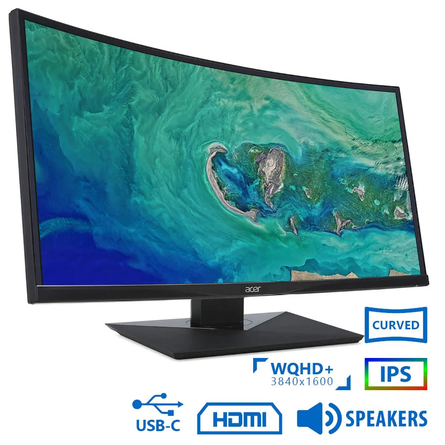 Used (A-) Monitor Acer CZ380CQK Curved/Acer/38\\"UW-QHD/3840x1600/Black/w/Speakers/Grade A-/DP & HDMI Used (A-) Monitor Acer CZ380CQK Curved/Acer/38\\"UW-QHD/3840x1600/Black/w/Speakers/Grade A-/DP & HDMI